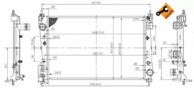 WILMINK GROUP wg1722335 -  Радиатор, охлаждение двигателя